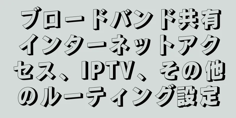 ブロードバンド共有インターネットアクセス、IPTV、その他のルーティング設定