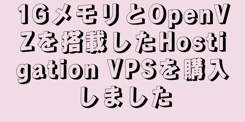 1GメモリとOpenVZを搭載したHostigation VPSを購入しました