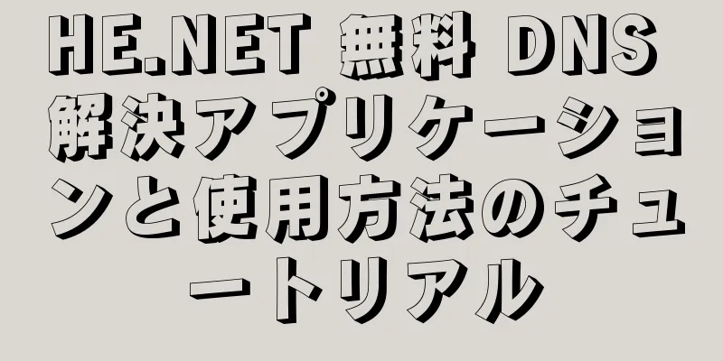 HE.NET 無料 DNS 解決アプリケーションと使用方法のチュートリアル