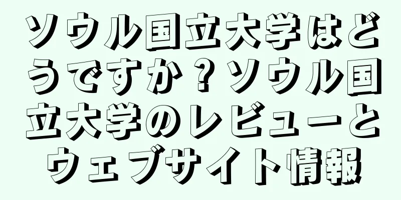 ソウル国立大学はどうですか？ソウル国立大学のレビューとウェブサイト情報