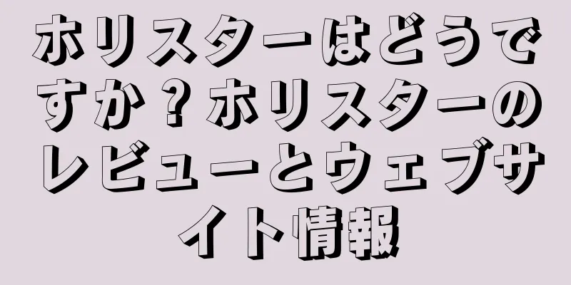 ホリスターはどうですか？ホリスターのレビューとウェブサイト情報