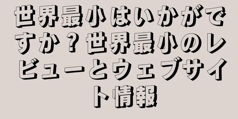 世界最小はいかがですか？世界最小のレビューとウェブサイト情報
