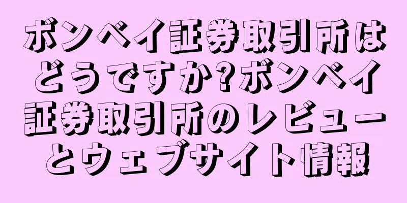 ボンベイ証券取引所はどうですか?ボンベイ証券取引所のレビューとウェブサイト情報