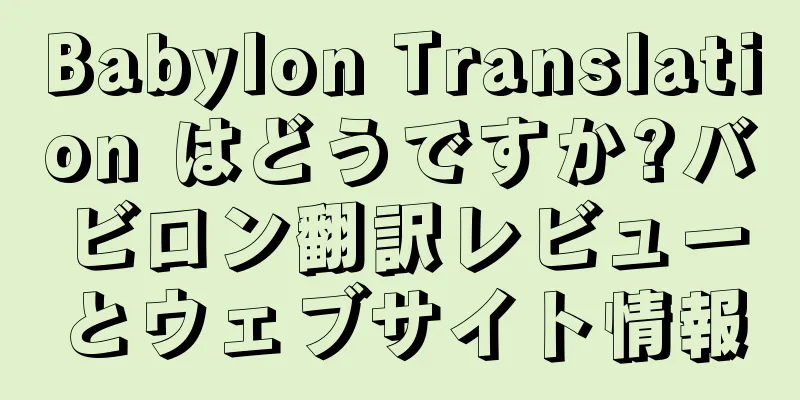 Babylon Translation はどうですか?バビロン翻訳レビューとウェブサイト情報