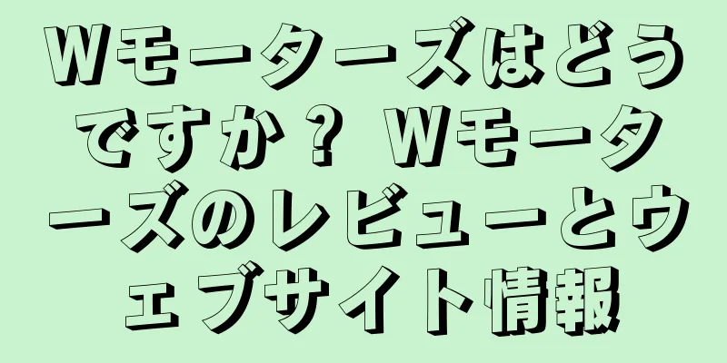 Wモーターズはどうですか？ Wモーターズのレビューとウェブサイト情報