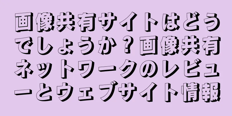 画像共有サイトはどうでしょうか？画像共有ネットワークのレビューとウェブサイト情報