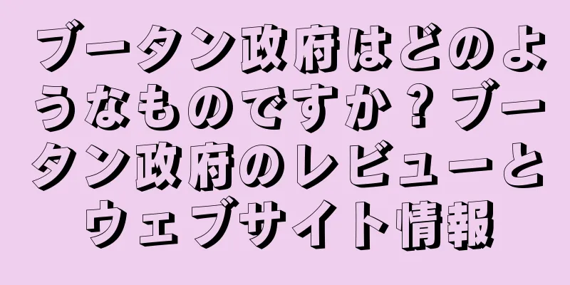 ブータン政府はどのようなものですか？ブータン政府のレビューとウェブサイト情報