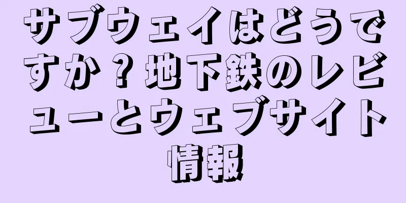 サブウェイはどうですか？地下鉄のレビューとウェブサイト情報
