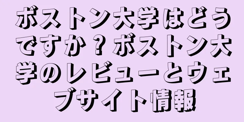 ボストン大学はどうですか？ボストン大学のレビューとウェブサイト情報