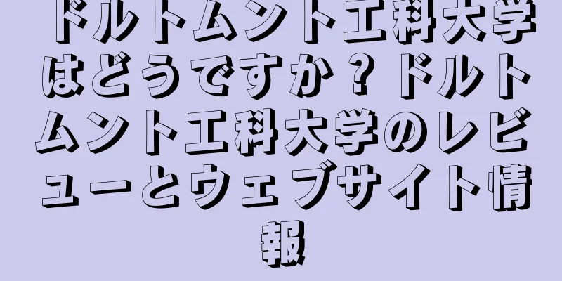 ドルトムント工科大学はどうですか？ドルトムント工科大学のレビューとウェブサイト情報