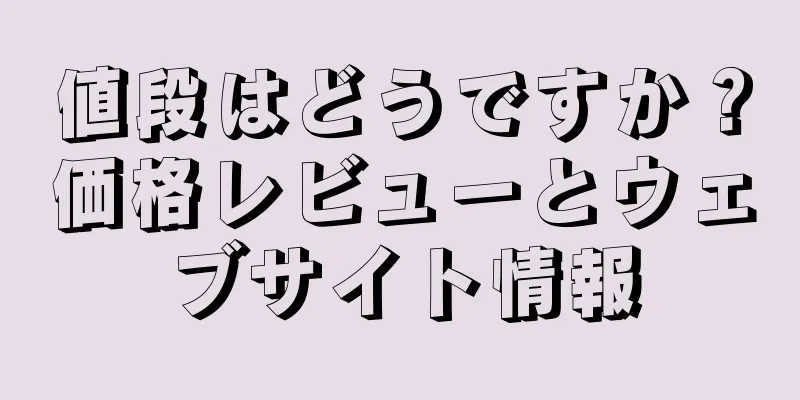 値段はどうですか？価格レビューとウェブサイト情報