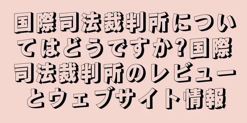 国際司法裁判所についてはどうですか?国際司法裁判所のレビューとウェブサイト情報