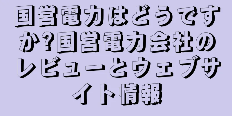 国営電力はどうですか?国営電力会社のレビューとウェブサイト情報