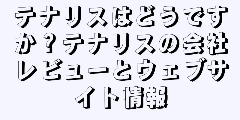 テナリスはどうですか？テナリスの会社レビューとウェブサイト情報