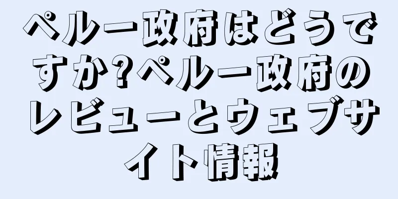 ペルー政府はどうですか?ペルー政府のレビューとウェブサイト情報