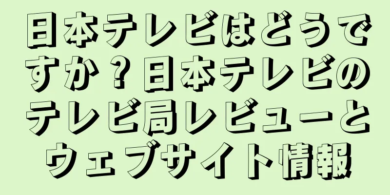 日本テレビはどうですか？日本テレビのテレビ局レビューとウェブサイト情報