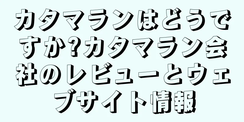カタマランはどうですか?カタマラン会社のレビューとウェブサイト情報
