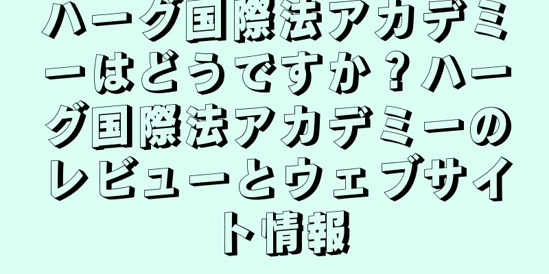 ハーグ国際法アカデミーはどうですか？ハーグ国際法アカデミーのレビューとウェブサイト情報