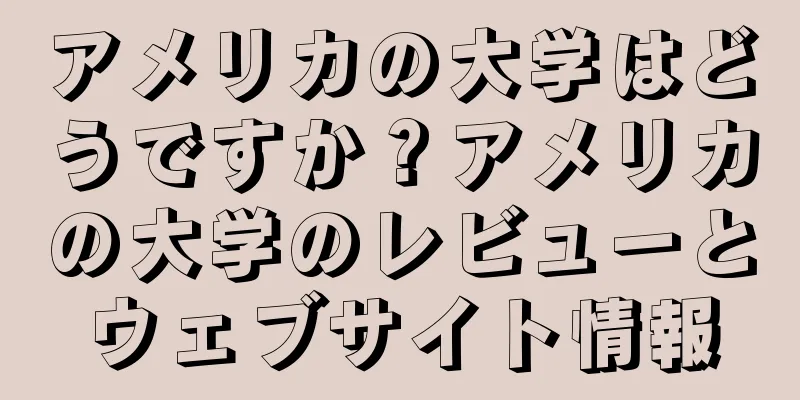 アメリカの大学はどうですか？アメリカの大学のレビューとウェブサイト情報