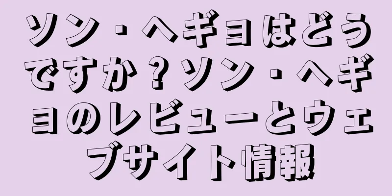 ソン・ヘギョはどうですか？ソン・ヘギョのレビューとウェブサイト情報