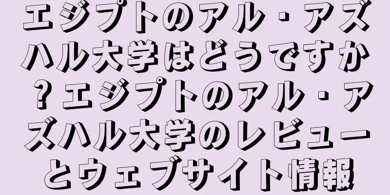 エジプトのアル・アズハル大学はどうですか？エジプトのアル・アズハル大学のレビューとウェブサイト情報