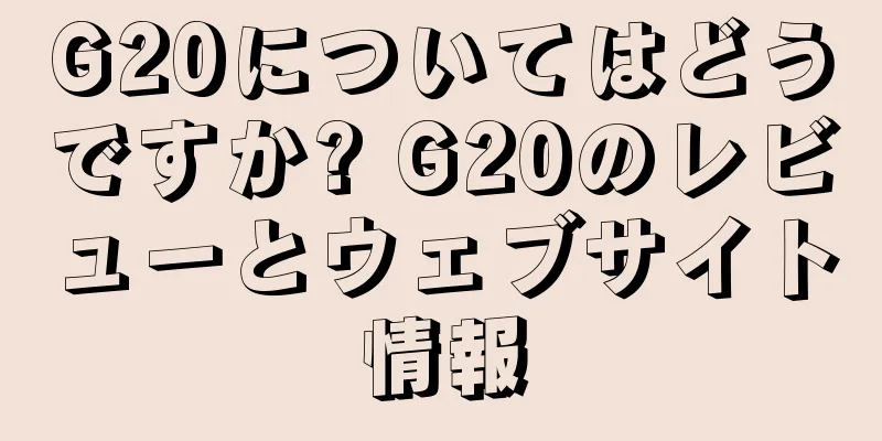 G20についてはどうですか? G20のレビューとウェブサイト情報