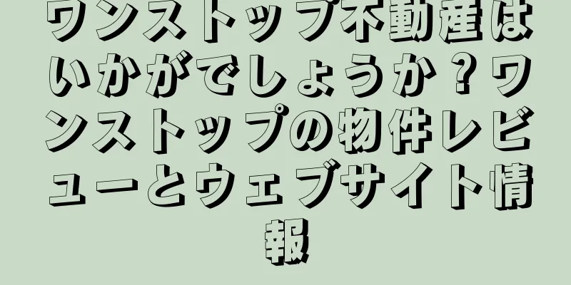 ワンストップ不動産はいかがでしょうか？ワンストップの物件レビューとウェブサイト情報