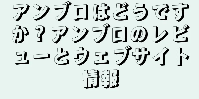 アンブロはどうですか？アンブロのレビューとウェブサイト情報