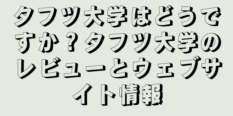 タフツ大学はどうですか？タフツ大学のレビューとウェブサイト情報