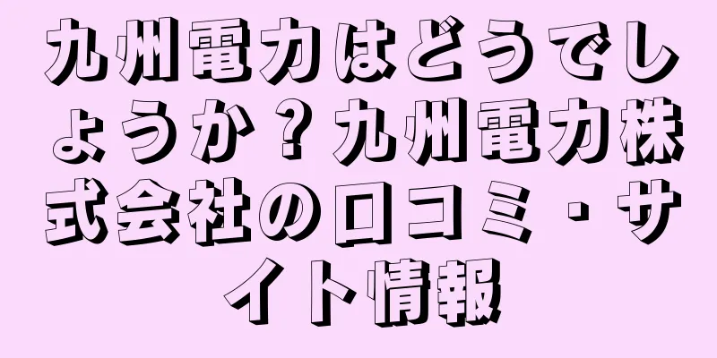 九州電力はどうでしょうか？九州電力株式会社の口コミ・サイト情報