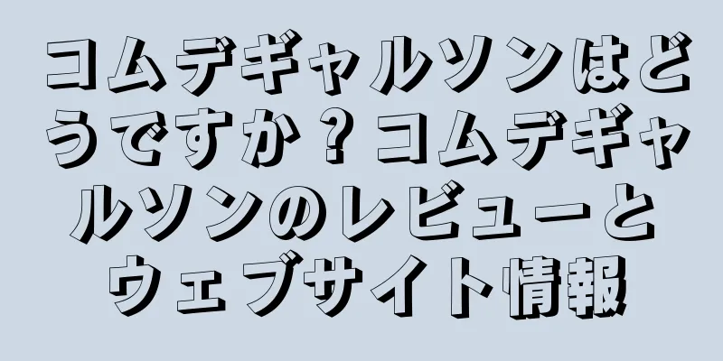 コムデギャルソンはどうですか？コムデギャルソンのレビューとウェブサイト情報
