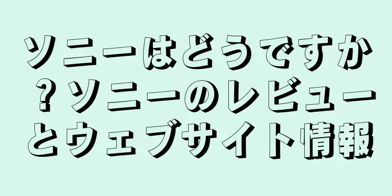 ソニーはどうですか？ソニーのレビューとウェブサイト情報