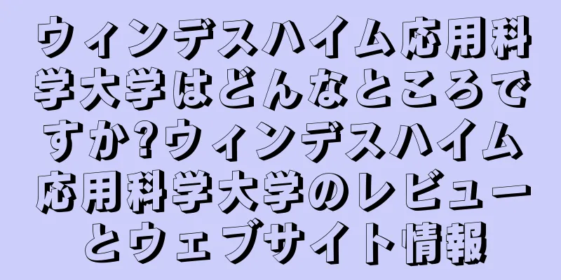 ウィンデスハイム応用科学大学はどんなところですか?ウィンデスハイム応用科学大学のレビューとウェブサイト情報