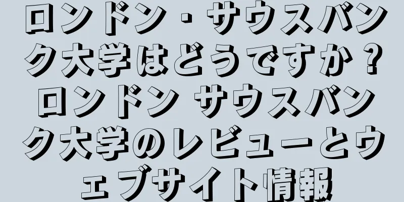 ロンドン・サウスバンク大学はどうですか？ロンドン サウスバンク大学のレビューとウェブサイト情報
