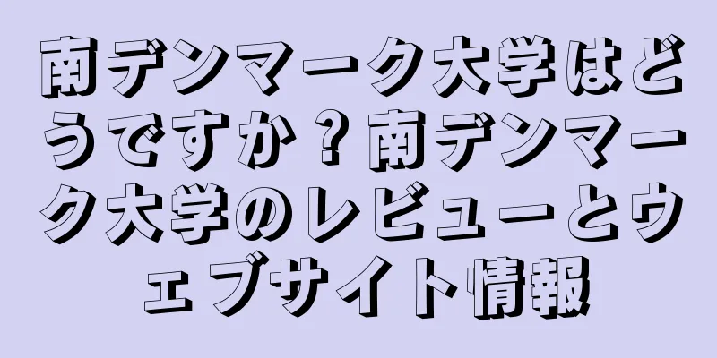 南デンマーク大学はどうですか？南デンマーク大学のレビューとウェブサイト情報