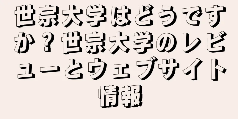 世宗大学はどうですか？世宗大学のレビューとウェブサイト情報