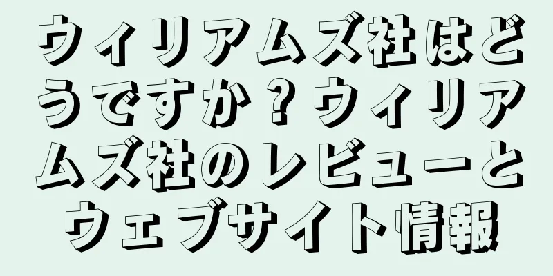ウィリアムズ社はどうですか？ウィリアムズ社のレビューとウェブサイト情報