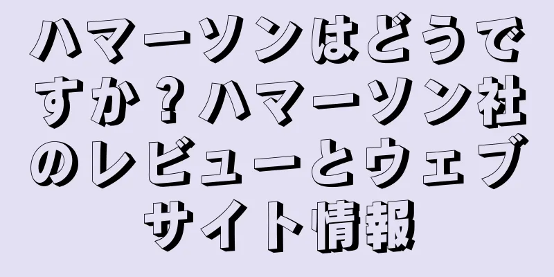 ハマーソンはどうですか？ハマーソン社のレビューとウェブサイト情報