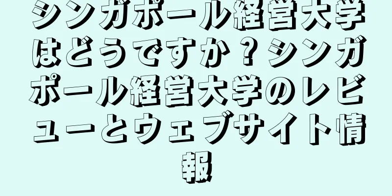 シンガポール経営大学はどうですか？シンガポール経営大学のレビューとウェブサイト情報