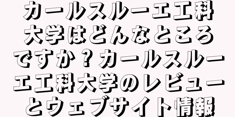 カールスルーエ工科大学はどんなところですか？カールスルーエ工科大学のレビューとウェブサイト情報