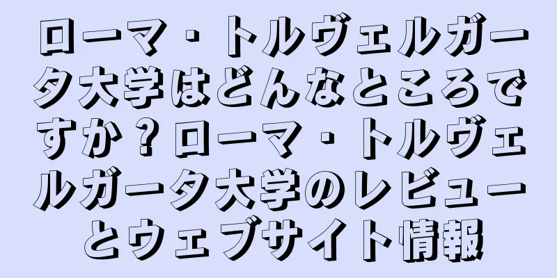 ローマ・トルヴェルガータ大学はどんなところですか？ローマ・トルヴェルガータ大学のレビューとウェブサイト情報