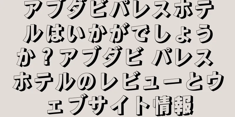 アブダビパレスホテルはいかがでしょうか？アブダビ パレス ホテルのレビューとウェブサイト情報
