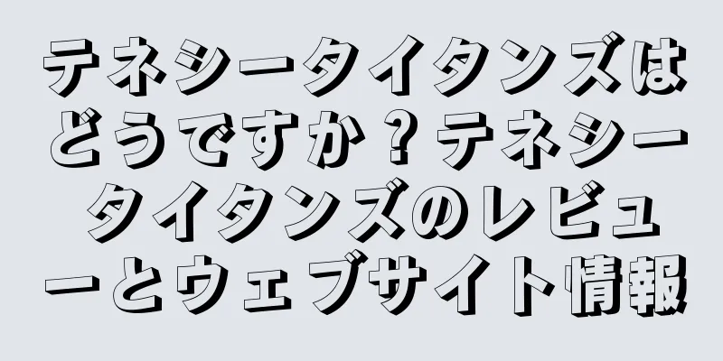 テネシータイタンズはどうですか？テネシー タイタンズのレビューとウェブサイト情報