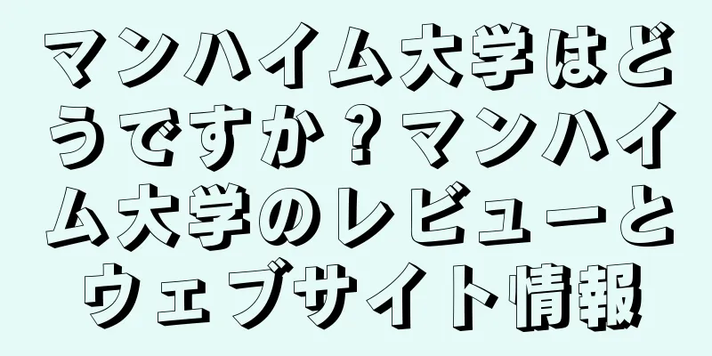 マンハイム大学はどうですか？マンハイム大学のレビューとウェブサイト情報