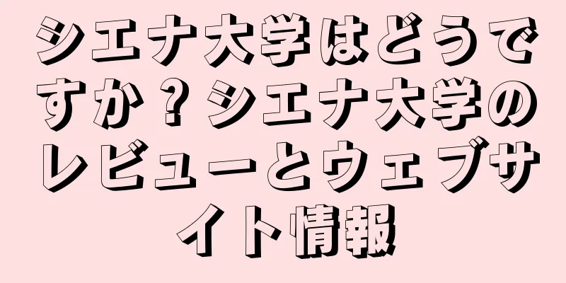 シエナ大学はどうですか？シエナ大学のレビューとウェブサイト情報