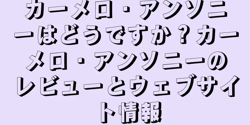 カーメロ・アンソニーはどうですか？カーメロ・アンソニーのレビューとウェブサイト情報