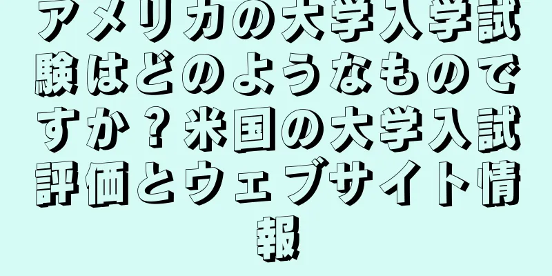 アメリカの大学入学試験はどのようなものですか？米国の大学入試評価とウェブサイト情報