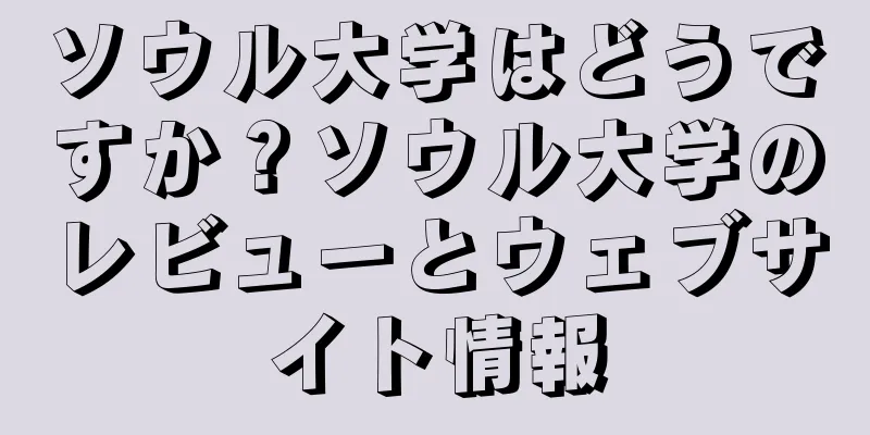 ソウル大学はどうですか？ソウル大学のレビューとウェブサイト情報