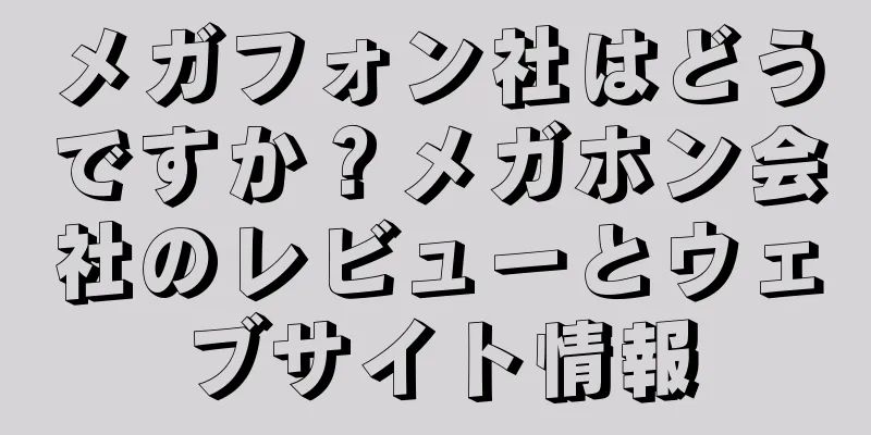 メガフォン社はどうですか？メガホン会社のレビューとウェブサイト情報