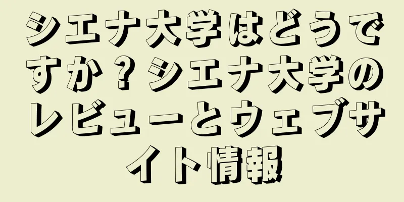 シエナ大学はどうですか？シエナ大学のレビューとウェブサイト情報